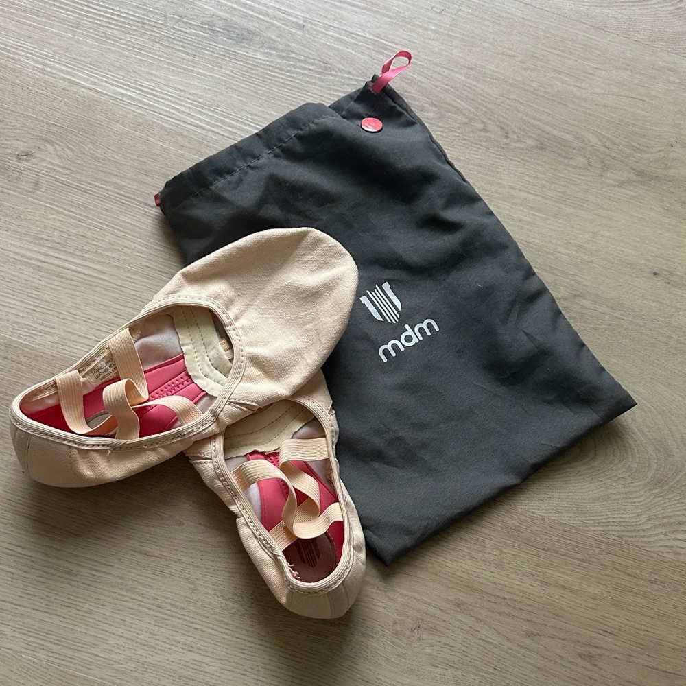 MDM Ballet Shoes with Bag - Pink and Cream
